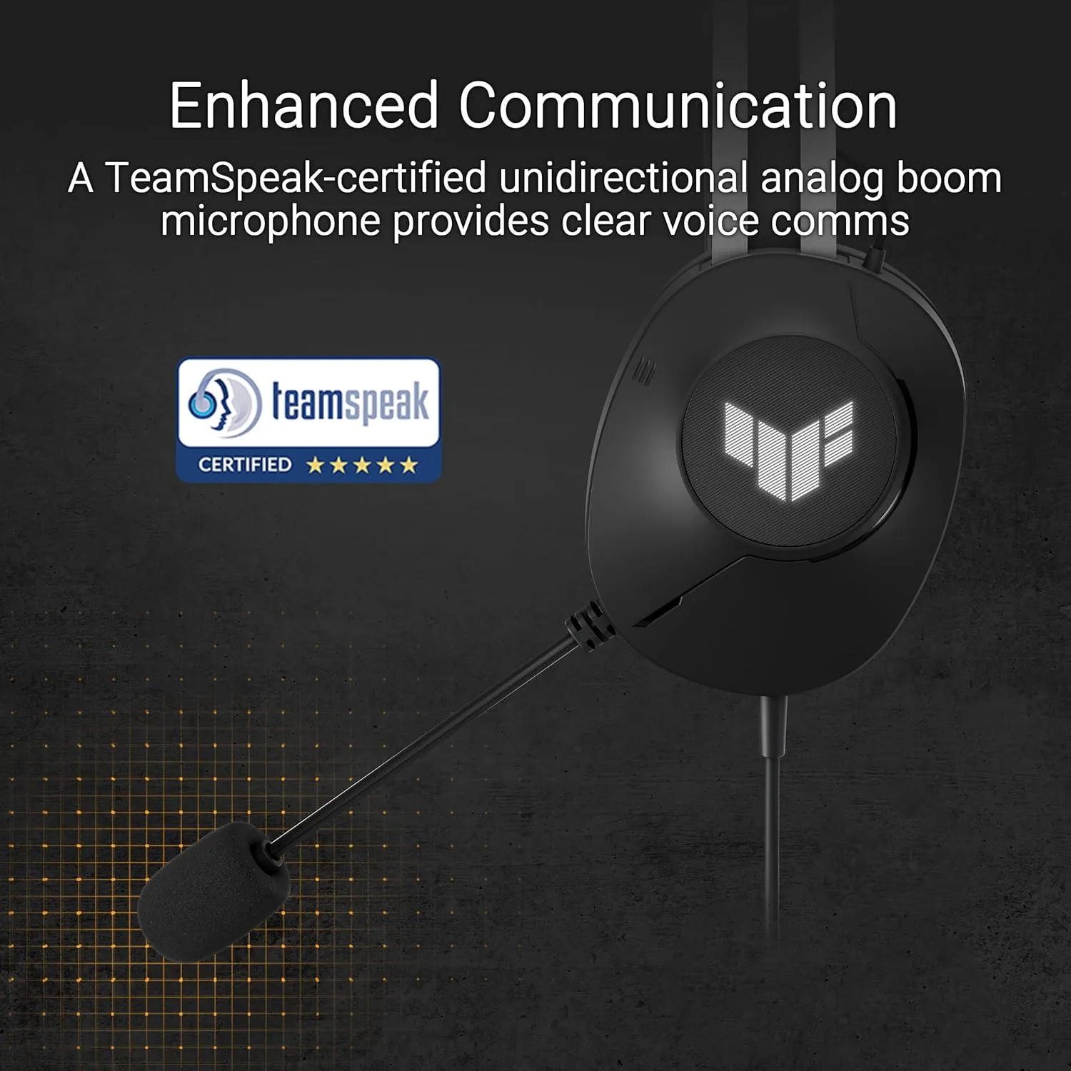 ASUS TUF Gaming H1 Gen II Wired USB-A Gaming Headset with Mic – 40mm Drivers, Virtual 7.1 Surround Sound, TeamSpeak-Certified Mic, Ergonomic, Lightweight, Removeable Ear Cushions, for PC, PS5, PS4