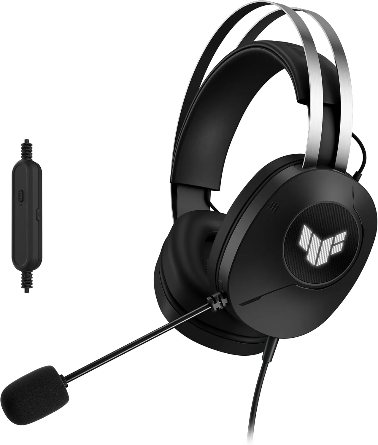ASUS TUF Gaming H1 Gen II Wired USB-A Gaming Headset with Mic – 40mm Drivers, Virtual 7.1 Surround Sound, TeamSpeak-Certified Mic, Ergonomic, Lightweight, Removeable Ear Cushions, for PC, PS5, PS4