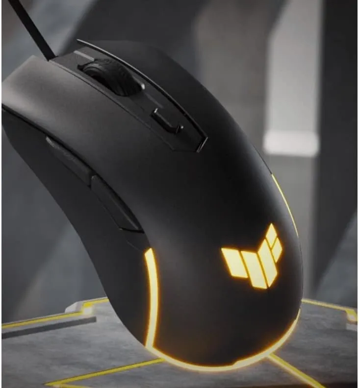 ASUS TUF Gaming M3 Gen II Wired USB Gaming Mouse – Right-Handed Ergonomic, 59g Lightweight, 8K DPI, IP56 Dust & Water Resistance, Antibacterial Guard, 6 Programmable Buttons, PC/Mac Support - Black