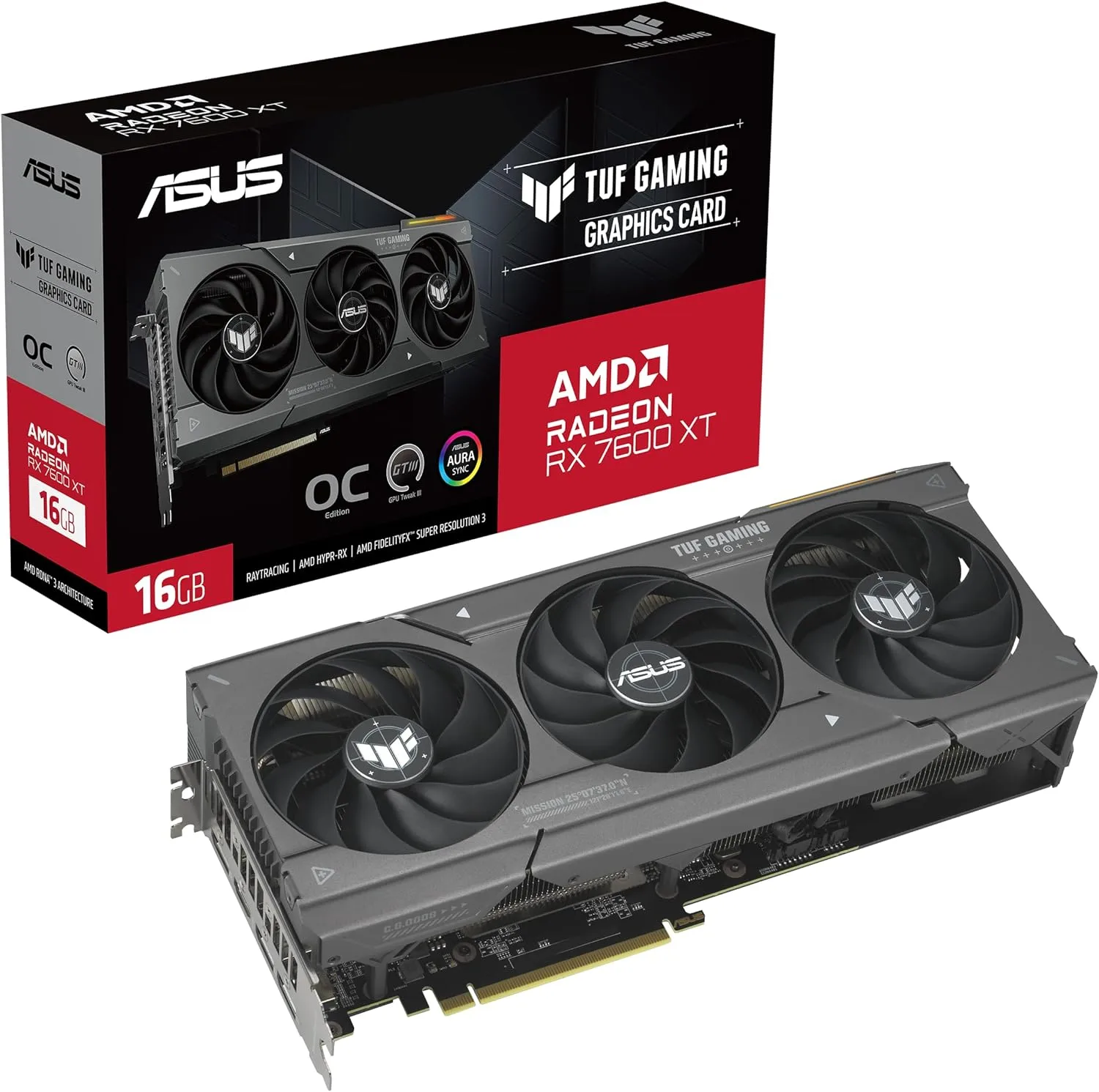 ASUS Radeon 16GB GDDR6 Graphics Card with Axial-tech Cooling