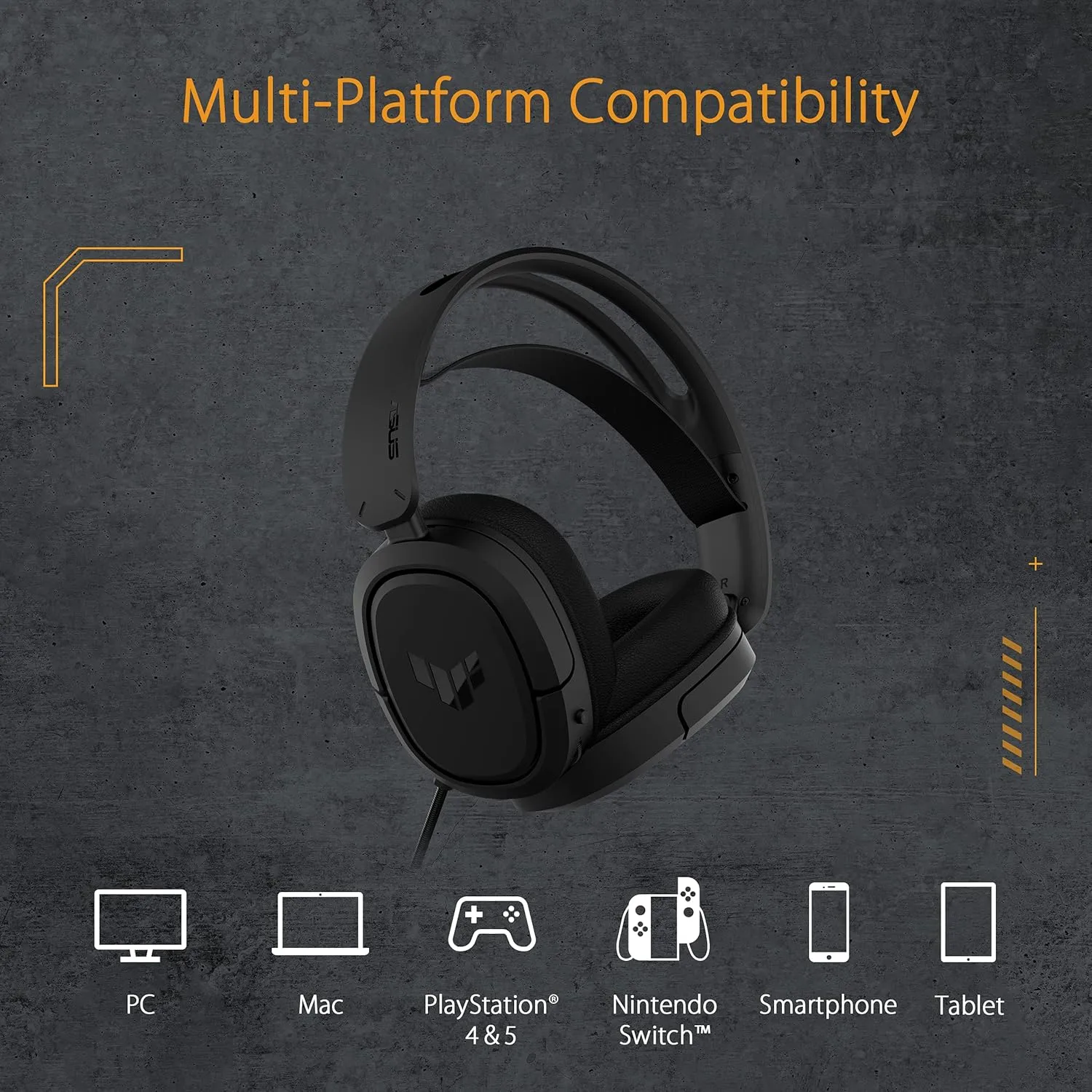 ASUS TUF Gaming H1 Wireless Gaming Headset with Mic – 2.4GHz via USBC, Virtual 7.1 Surround Sound, Deep Bass, Discord/TeamSpeak-Certified Mic, Lightweight, for PC, Mac, PS5, PS4, Switch, Mobile