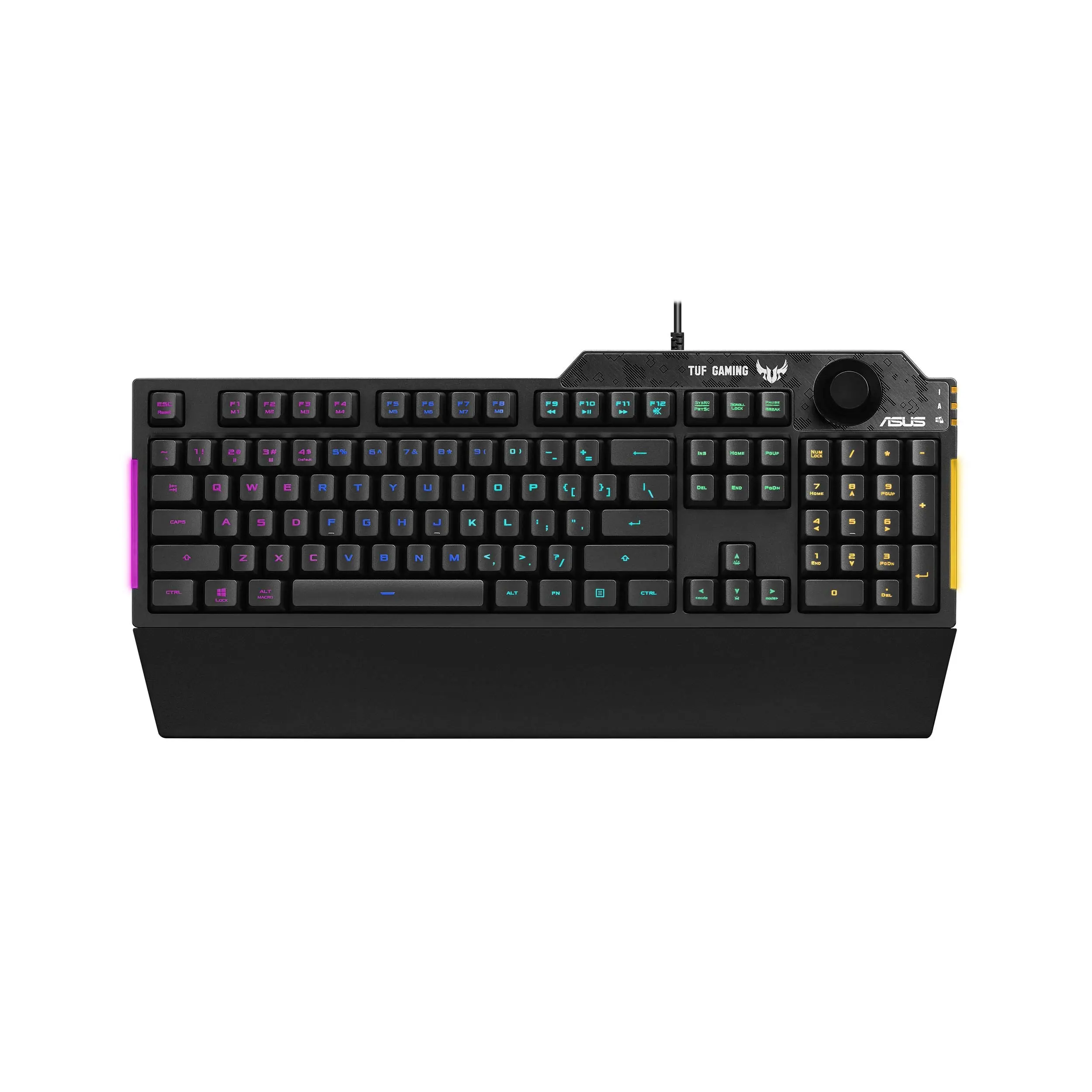 ASUS TUF K1 RGB Gaming Keyboard — Spill-Resistant, Volume Knob