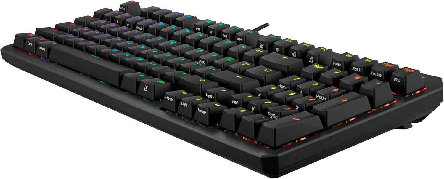 ASUS TUF Gaming K3 Gen II Wired USB Gaming Keyboard – 97-Key Compact Layout, Optical-Mechanical RGB (Linear) Switches, PBT Keycaps, Detachable Top Plate, IP57 Waterproofing, PC/Mac Support - Black