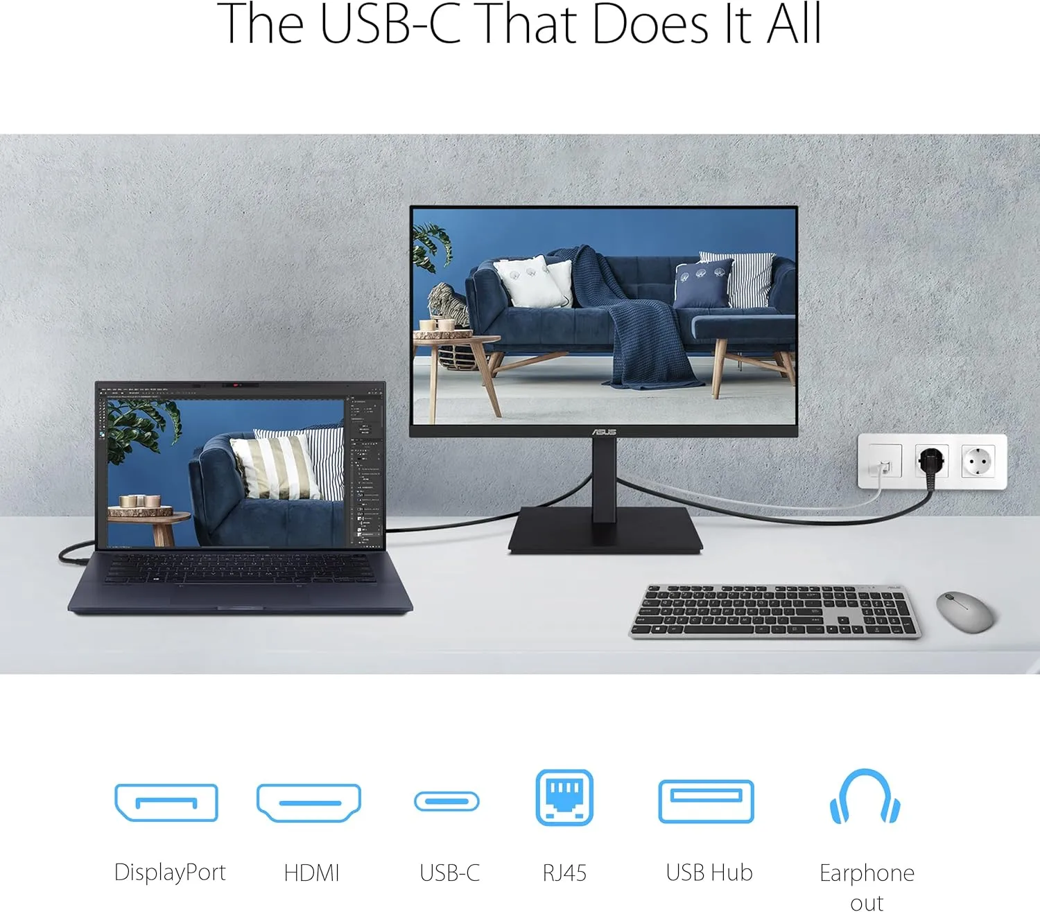 ASUS Full HD IPS Frameless Monitor with Adaptive-Sync