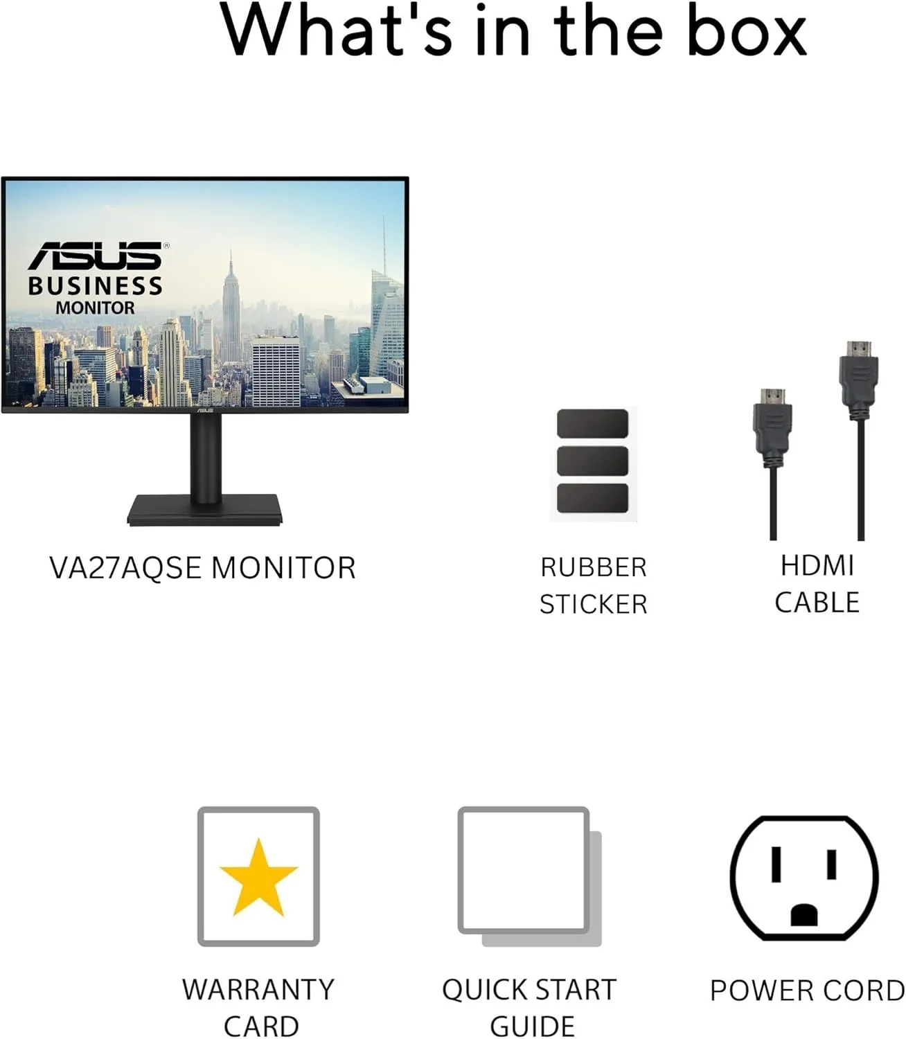ASUS VA27AQSE 27-Inch QHD 1440p Business Monitor