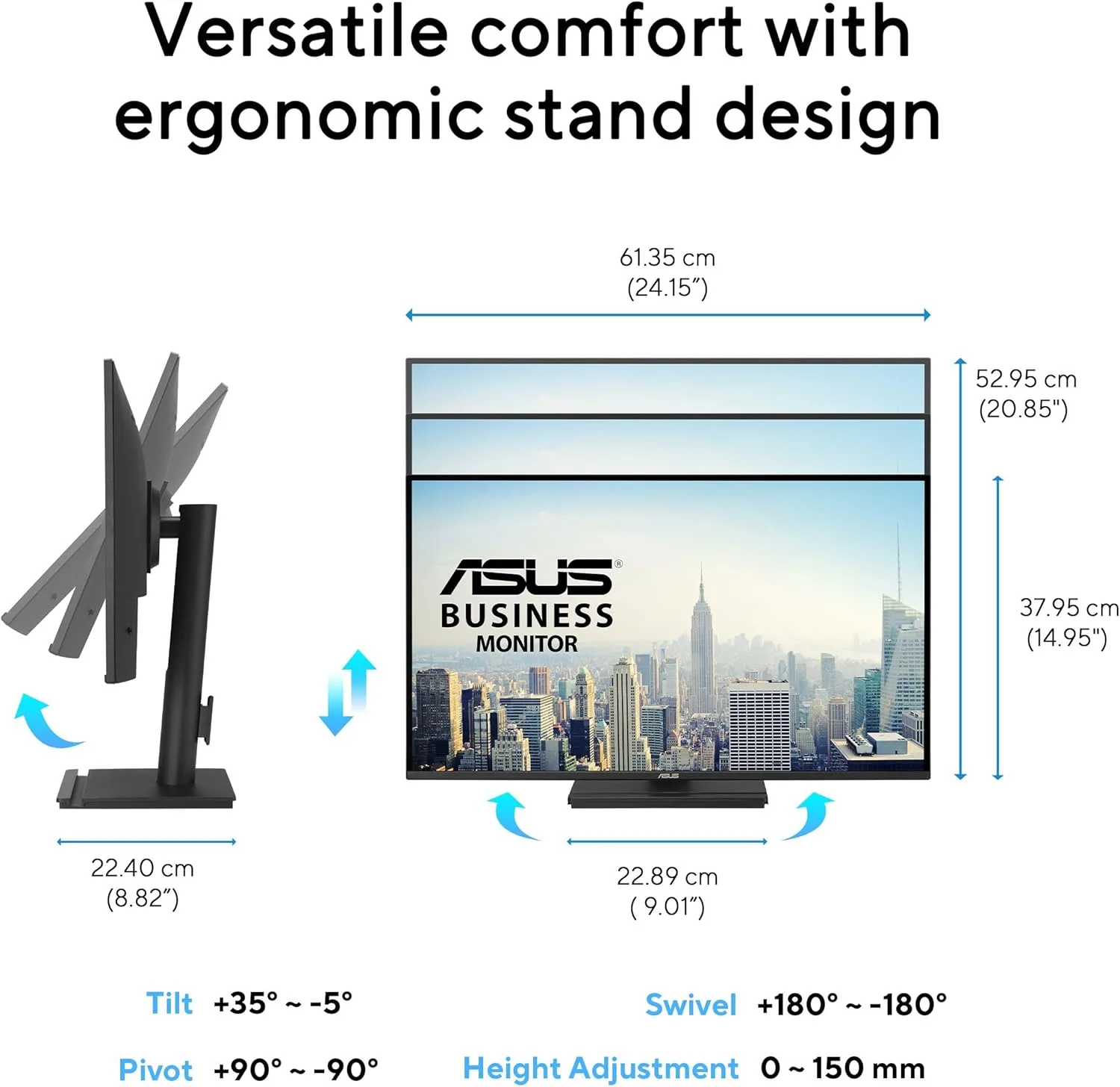 ASUS VA27AQSE 27-Inch QHD 1440p Business Monitor
