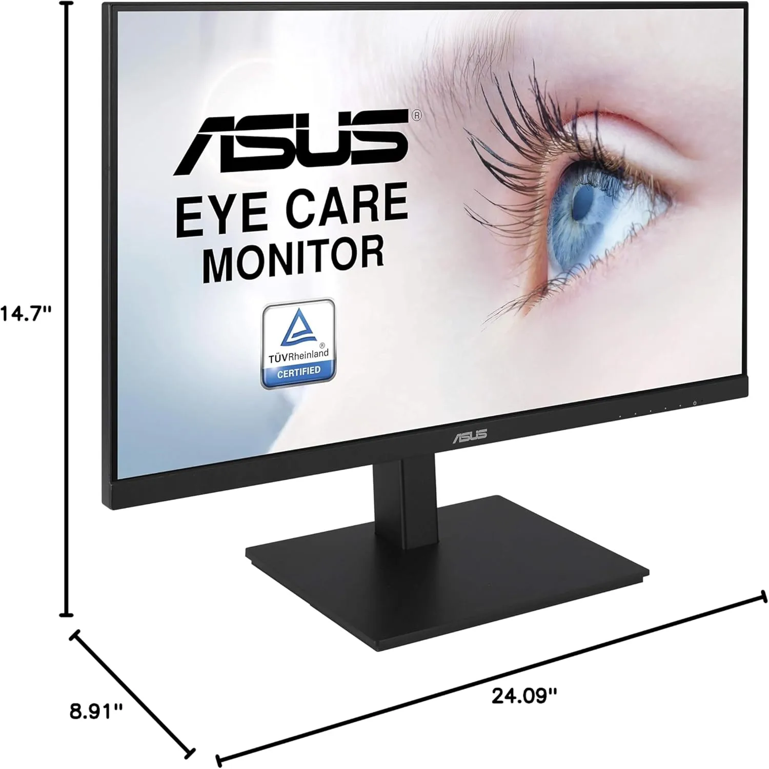 ASUS Full HD 1080p Monitor with Eye Care, HDMI VGA USB