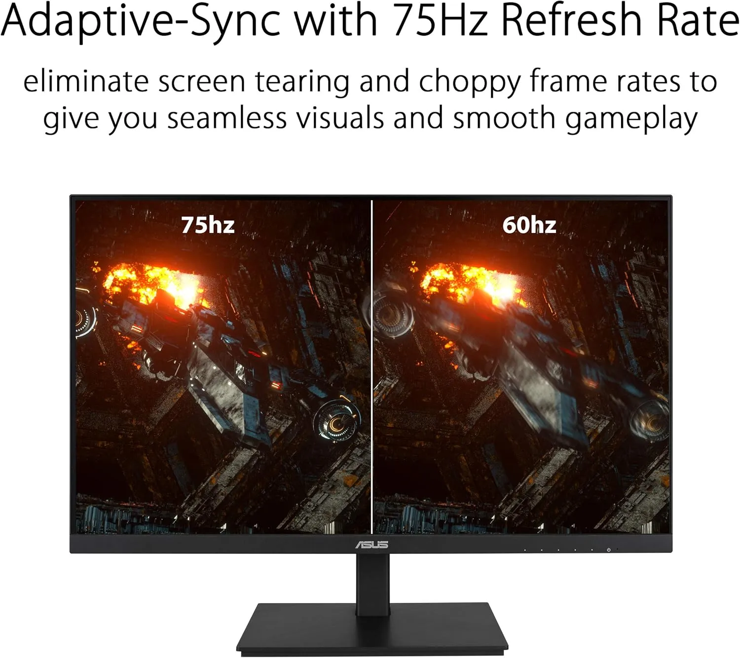ASUS Full HD 1080p Monitor with Eye Care, HDMI VGA USB