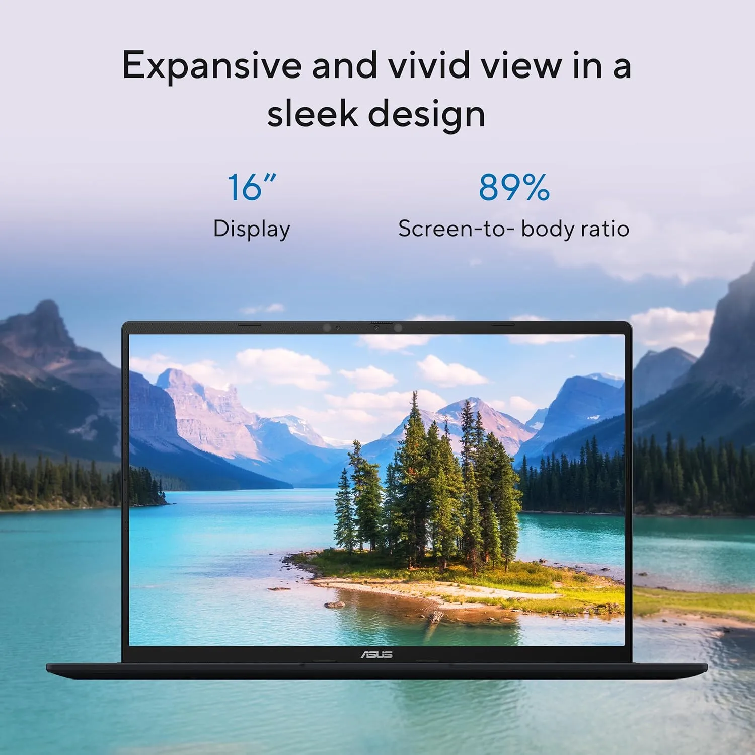 ASUS Vivobook 16 Laptop, 16-inch WUXGA, Qualcomm Snapdragon, 16GB RAM, 512GB SSD, Windows 11