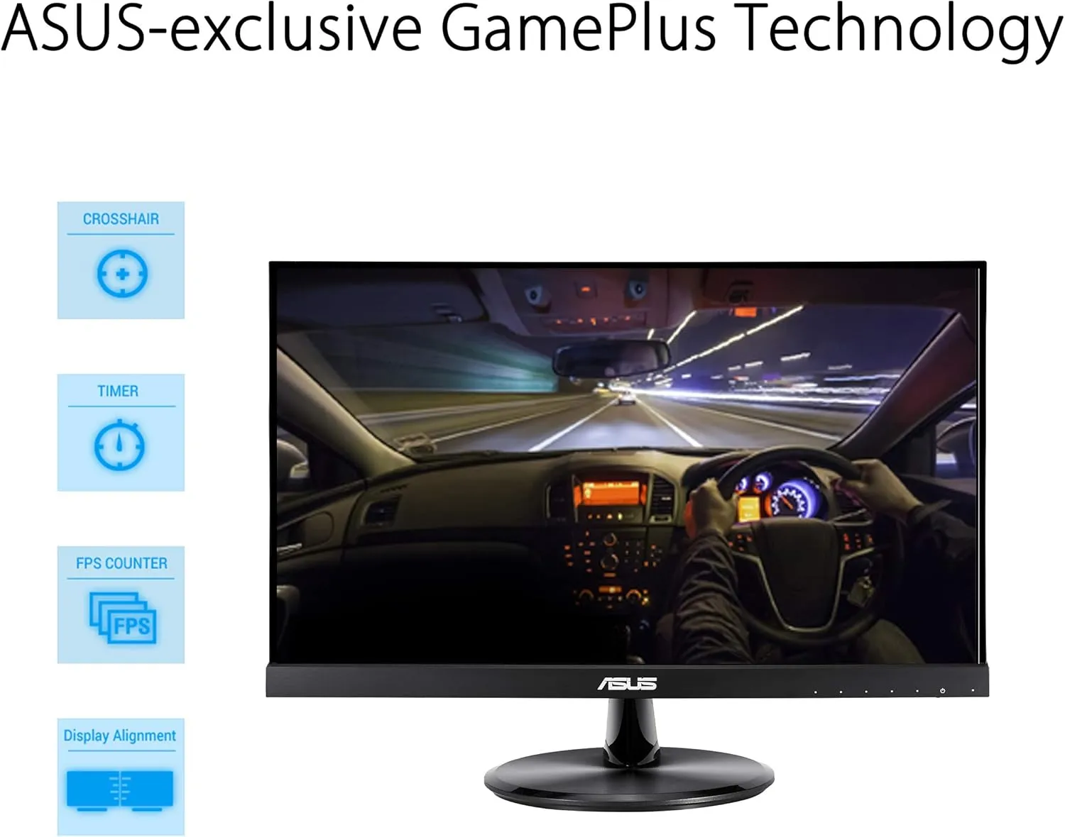 ASUS VP229Q 21.5” Monitor, 1080P Full HD, 75Hz, IPS, FreeSync/Adaptive-Sync, Eye Care, HDMI DisplayPort VGA, Frameless