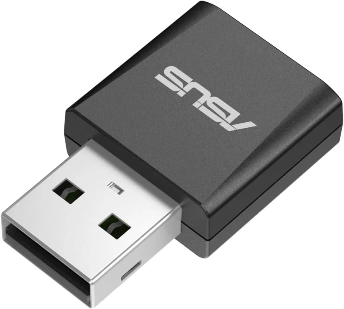 ASUS Tri-Band WiFi 7 Nano USB Adapter (USB-BE92 Nano), 6GHz Band, Support 4096-QAM, Plug and Play, Compatible with Windows® 10 & 11