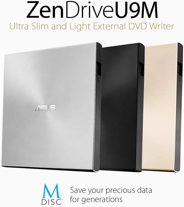 ASUS Slim Portable 8X External DVD Writer USB 2.0 Drive