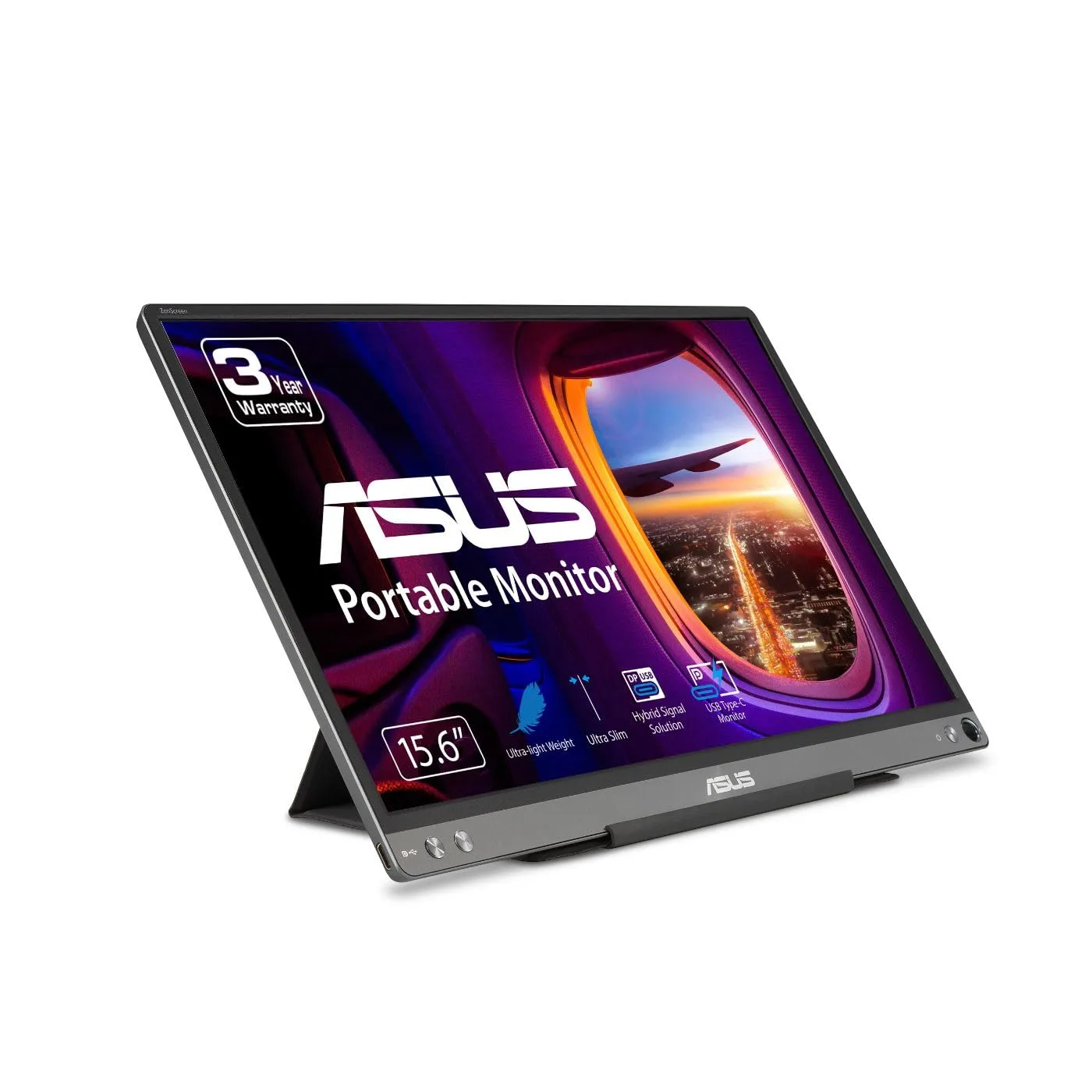 ASUS ZenScreen 15.6” 1080P Portable USB Monitor (MB16ACE) - Full HD, IPS, USB Type-C