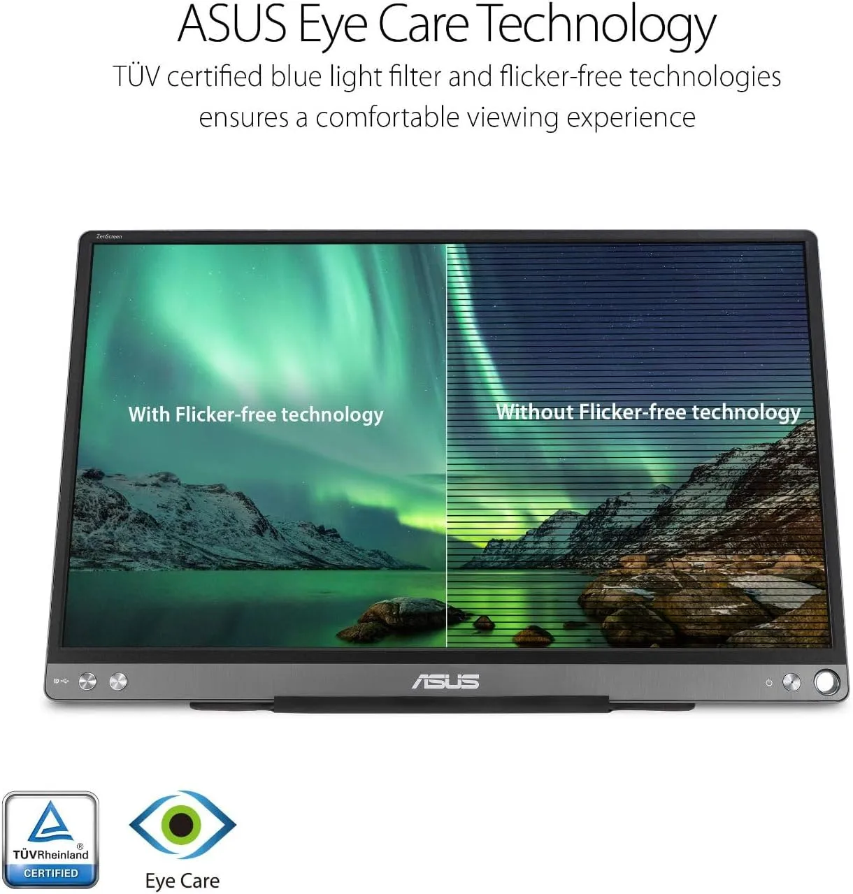 ASUS ZenScreen 15.6” 1080P Portable USB Monitor (MB16ACE) - Full HD, IPS, USB Type-C
