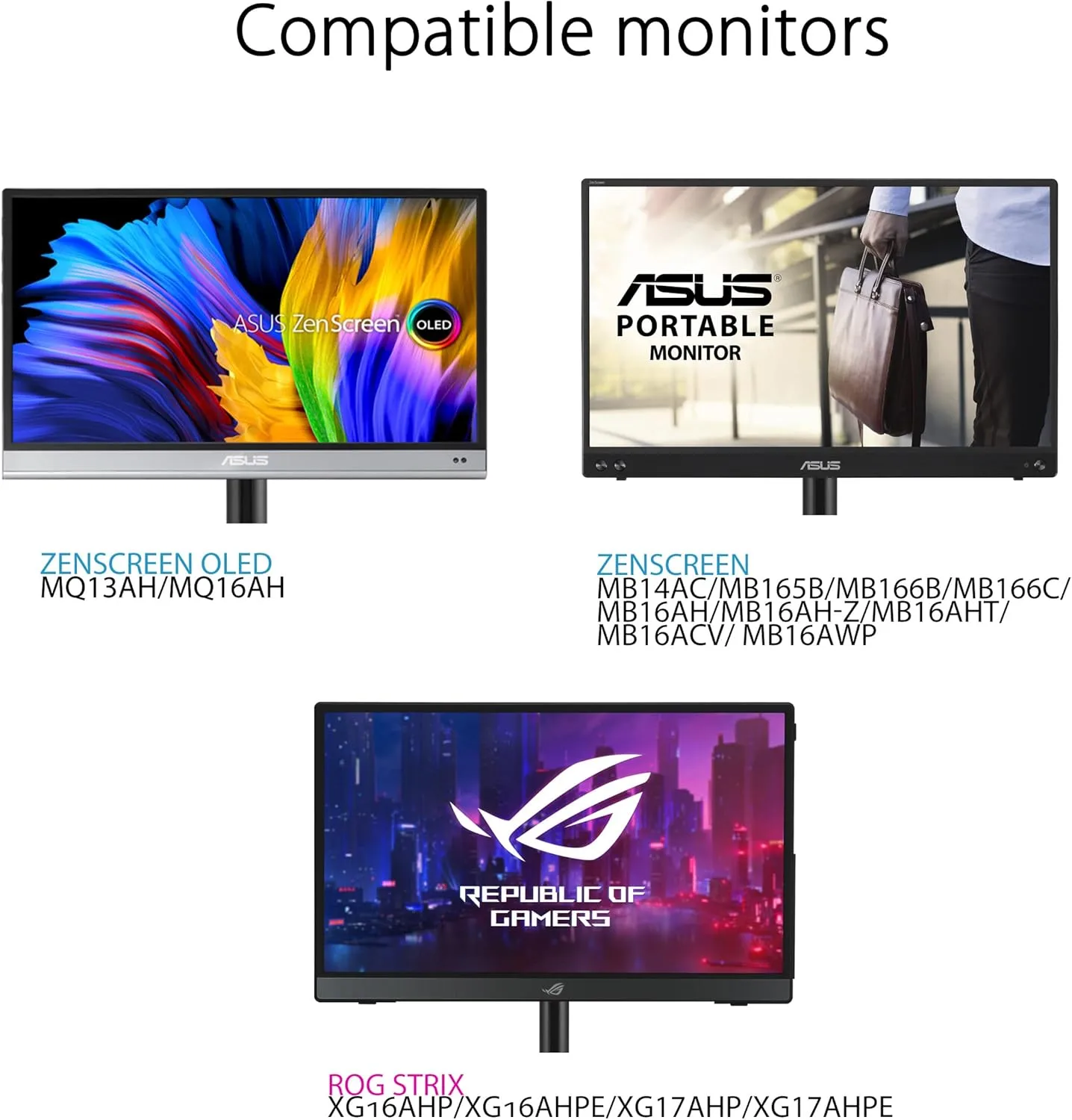ASUS ZenScreen Stand MTS02D - Ergonomic Adjustable Stand for Portable Monitors, Titanium