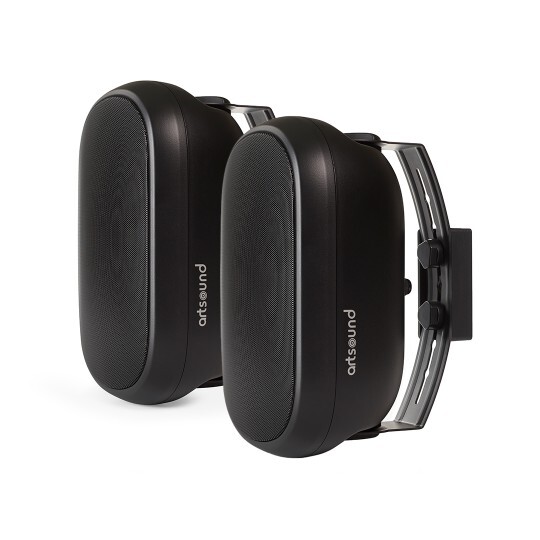 Artsound ASW800, waterproof, 2-way onwall LS, black (2pc)