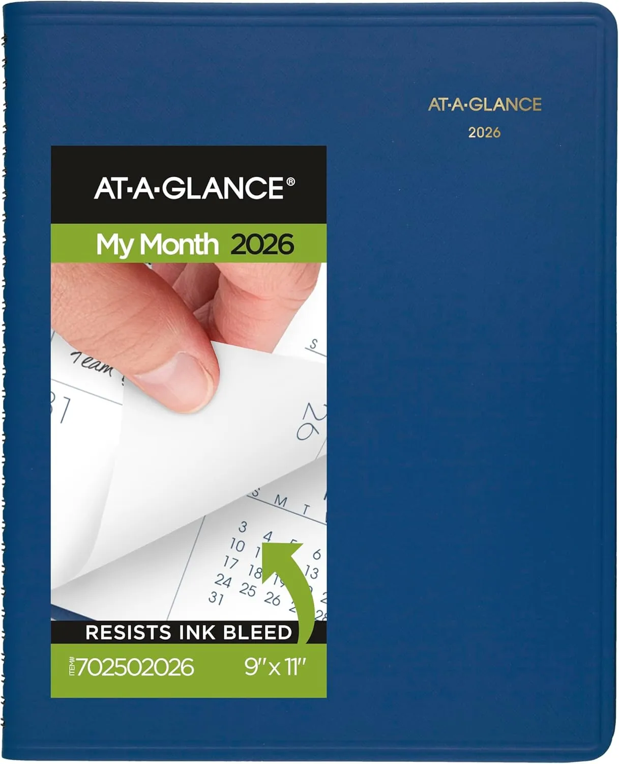 AT-A-GLANCE 15-Month Monthly Planner, Large 9 x 11, Faux Leather