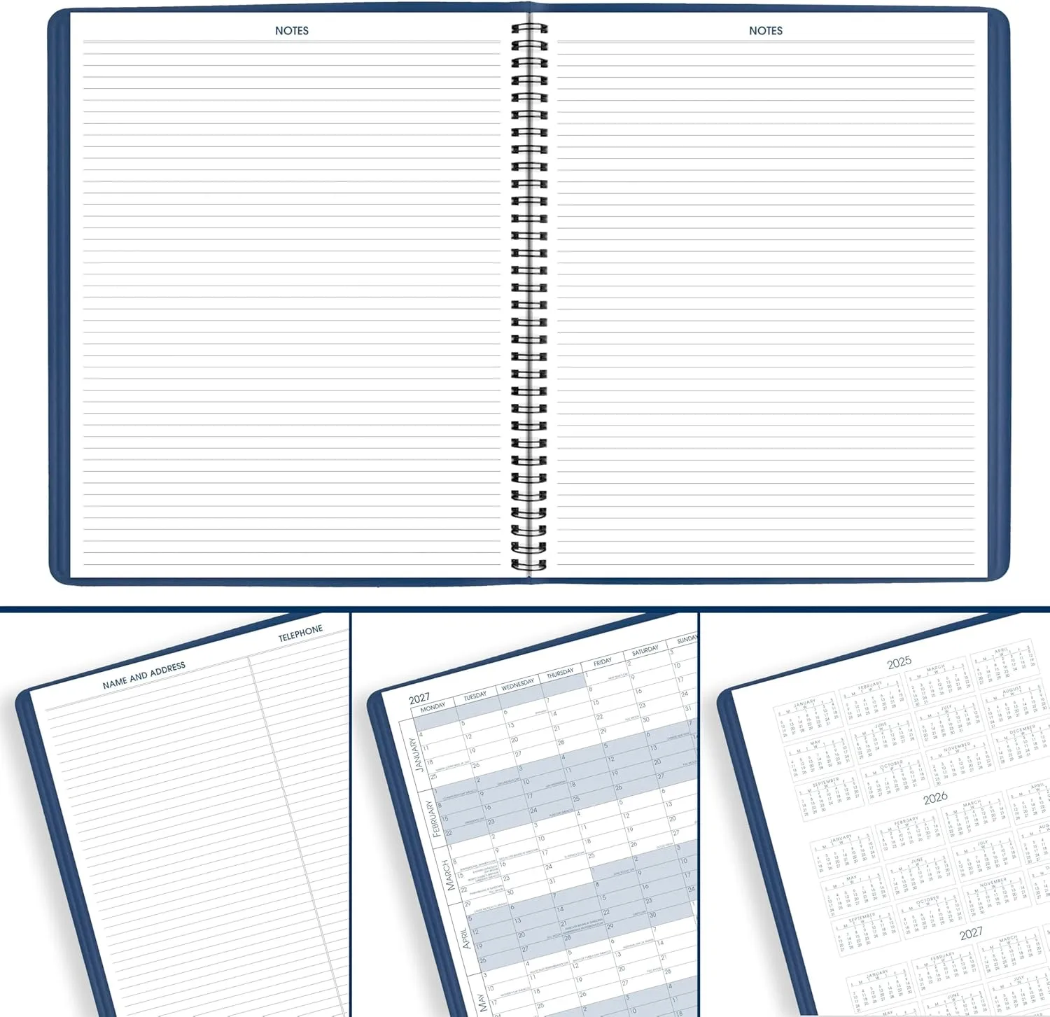 AT-A-GLANCE 15-Month Monthly Planner, Large 9 x 11, Faux Leather