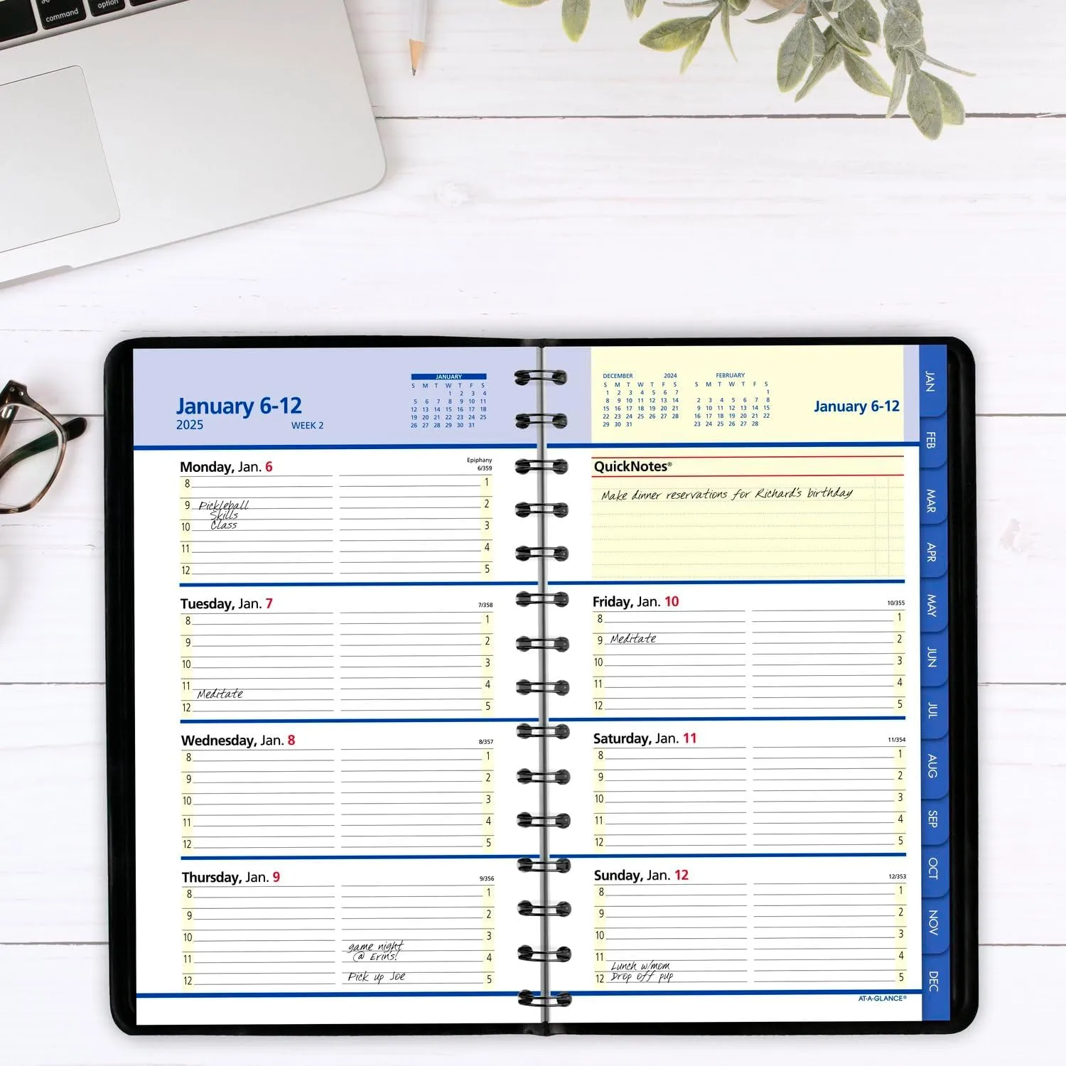 AT-A-GLANCE QuickNotes Weekly & Monthly Appointment Book Planner