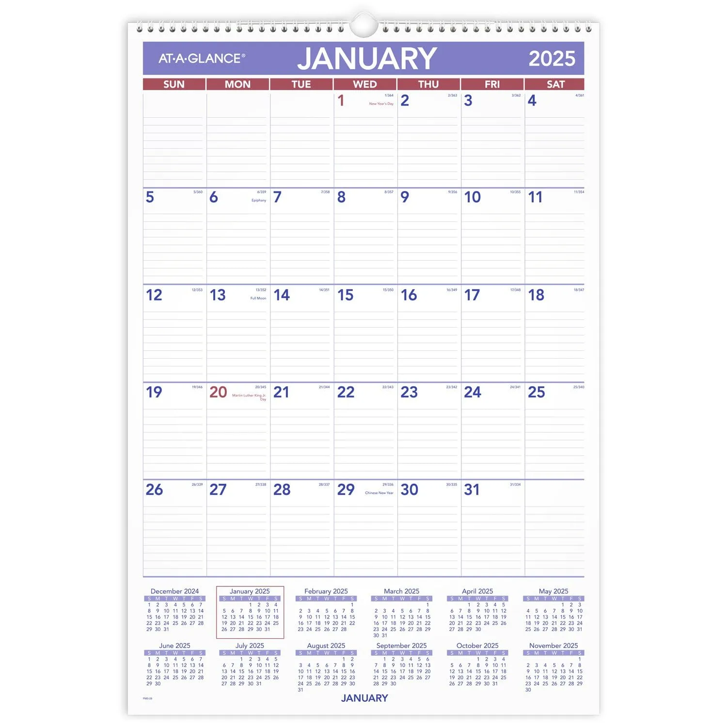 AT-A-GLANCE Monthly Wall Calendar