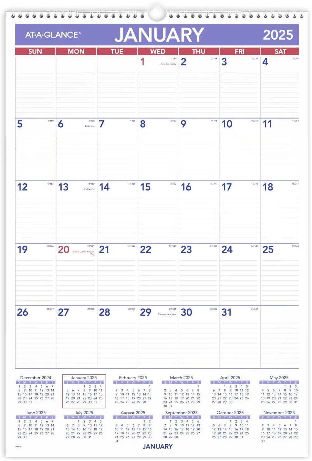 AT-A-GLANCE Monthly Wall Calendar