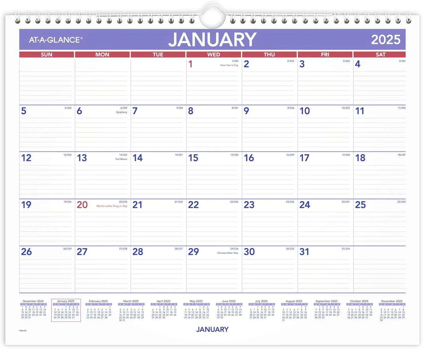 AT-A-GLANCE Monthly Wall Calendar
