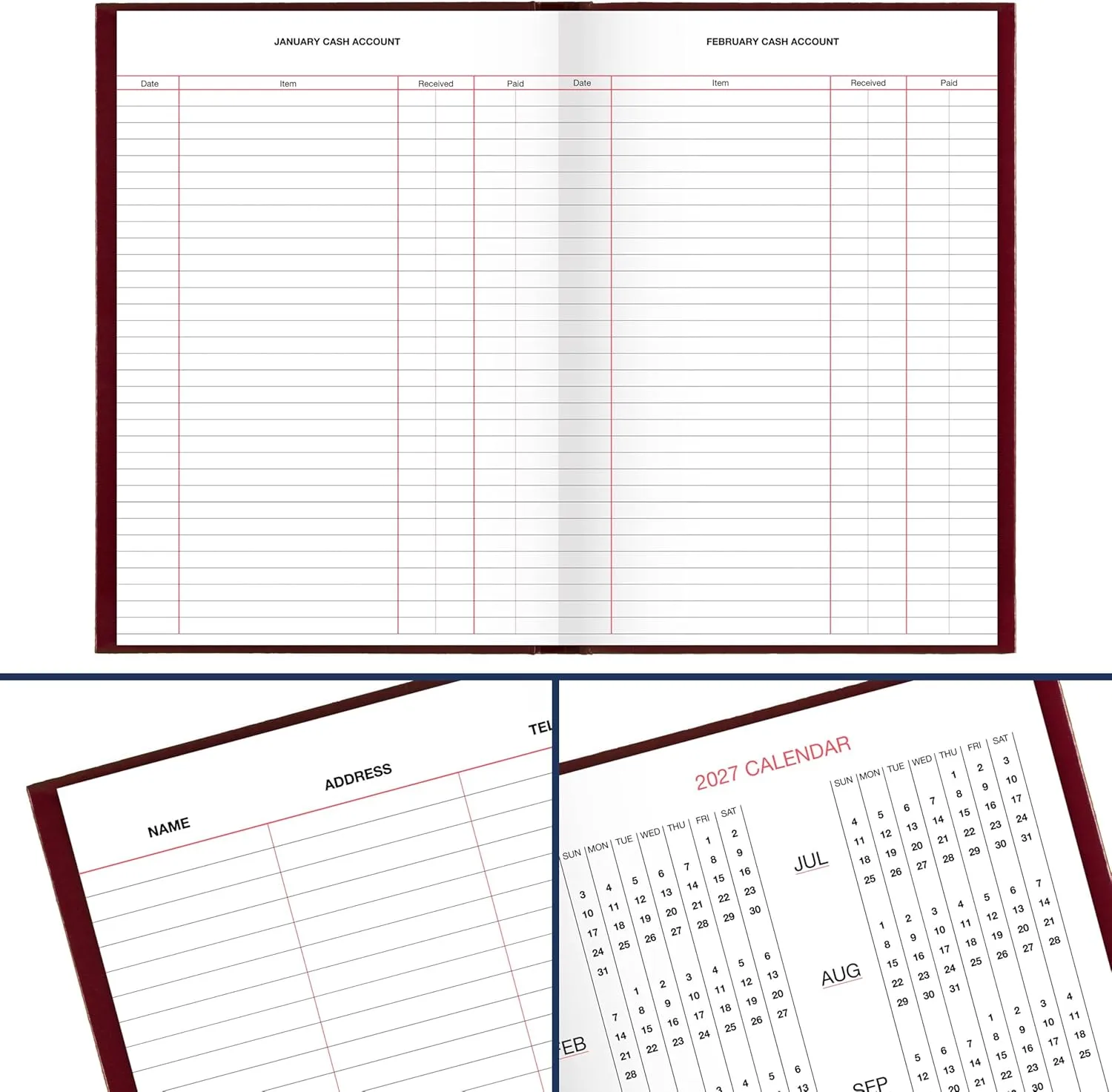 AT-A-GLANCE Standard Diary Daily 12-Month Hardcover