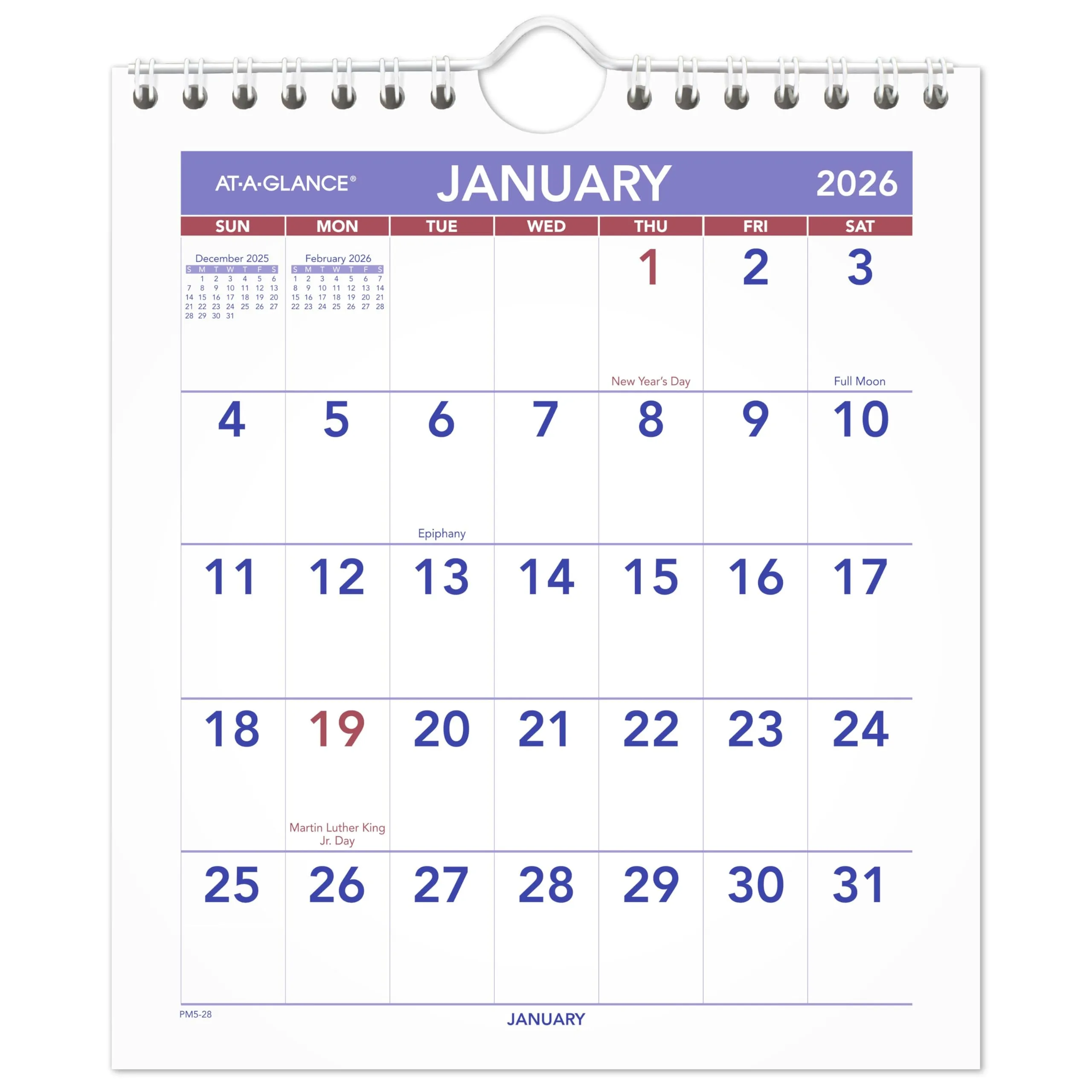 AT-A-GLANCE Monthly Wall Calendar