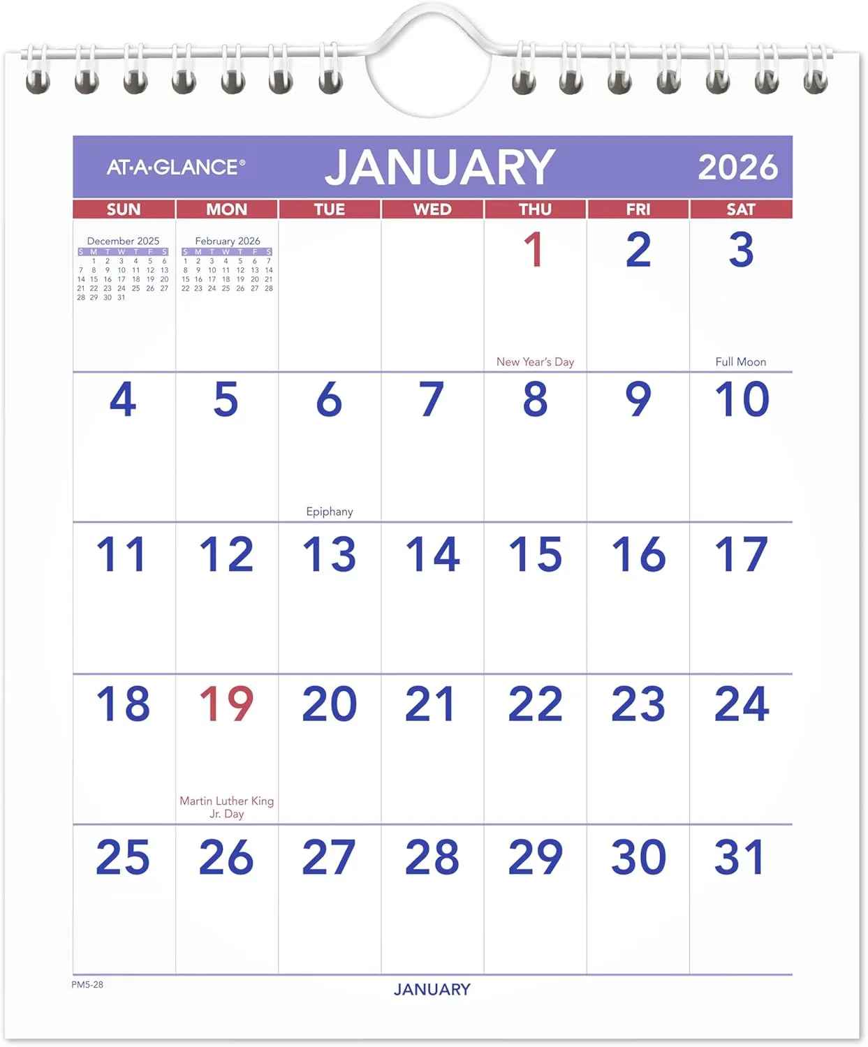 AT-A-GLANCE Monthly Wall Calendar