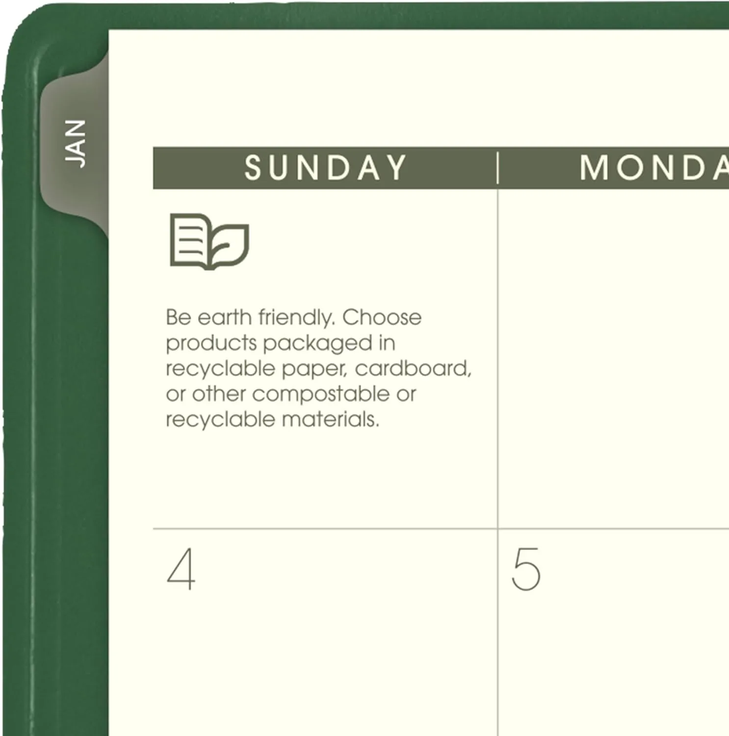 AT-A-GLANCE 2026 Planner, Monthly, 9" x 11", Large, Recycled, Green (70260G6026)