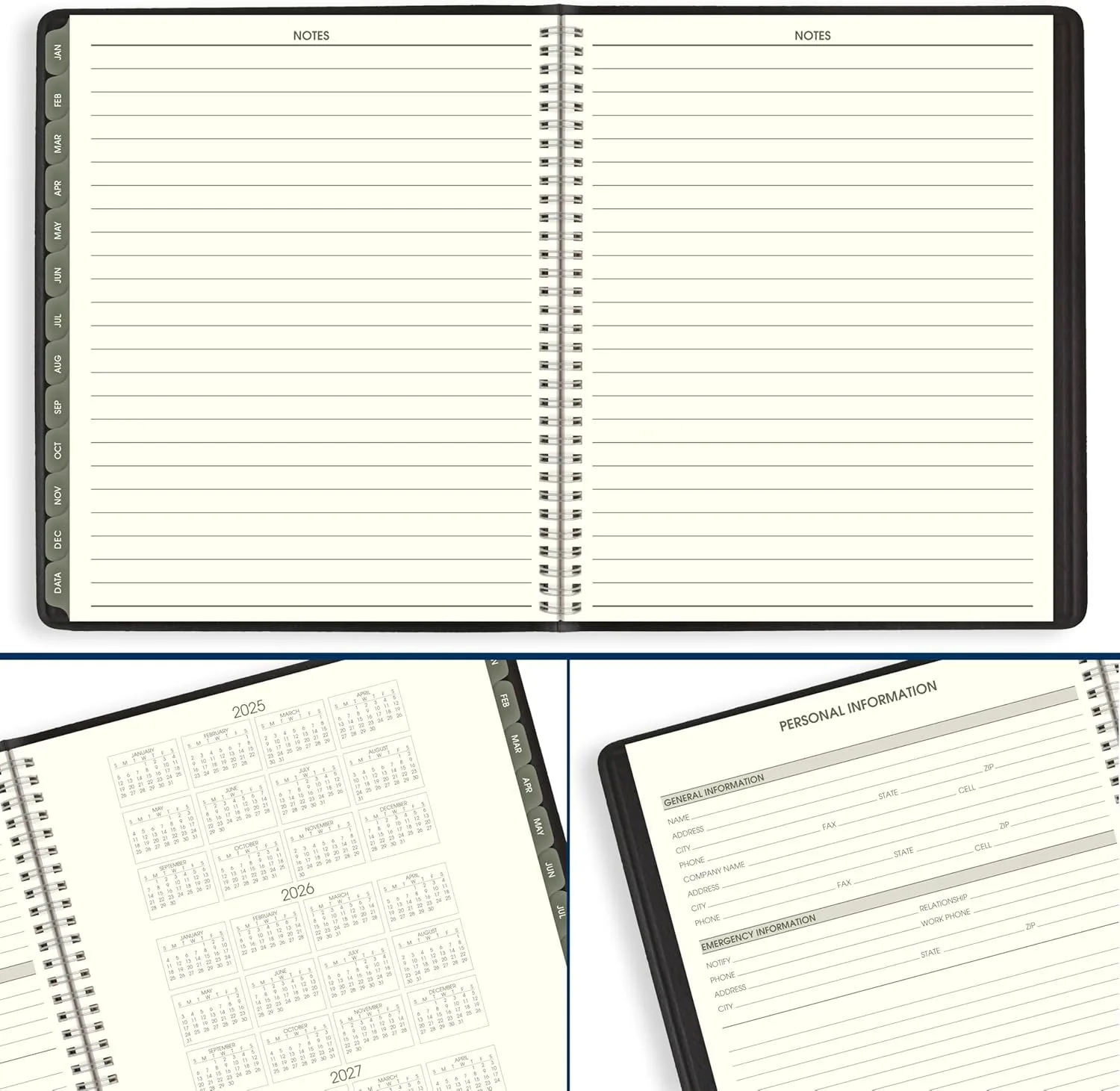 AT-A-GLANCE 2026 Planner, Monthly, 9" x 11", Large, Recycled, Black (70260G0526)