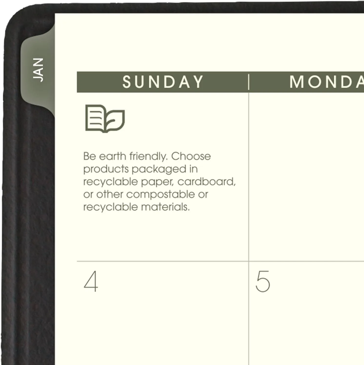 AT-A-GLANCE 2026 Planner, Monthly, 9" x 11", Large, Recycled, Black (70260G0526)