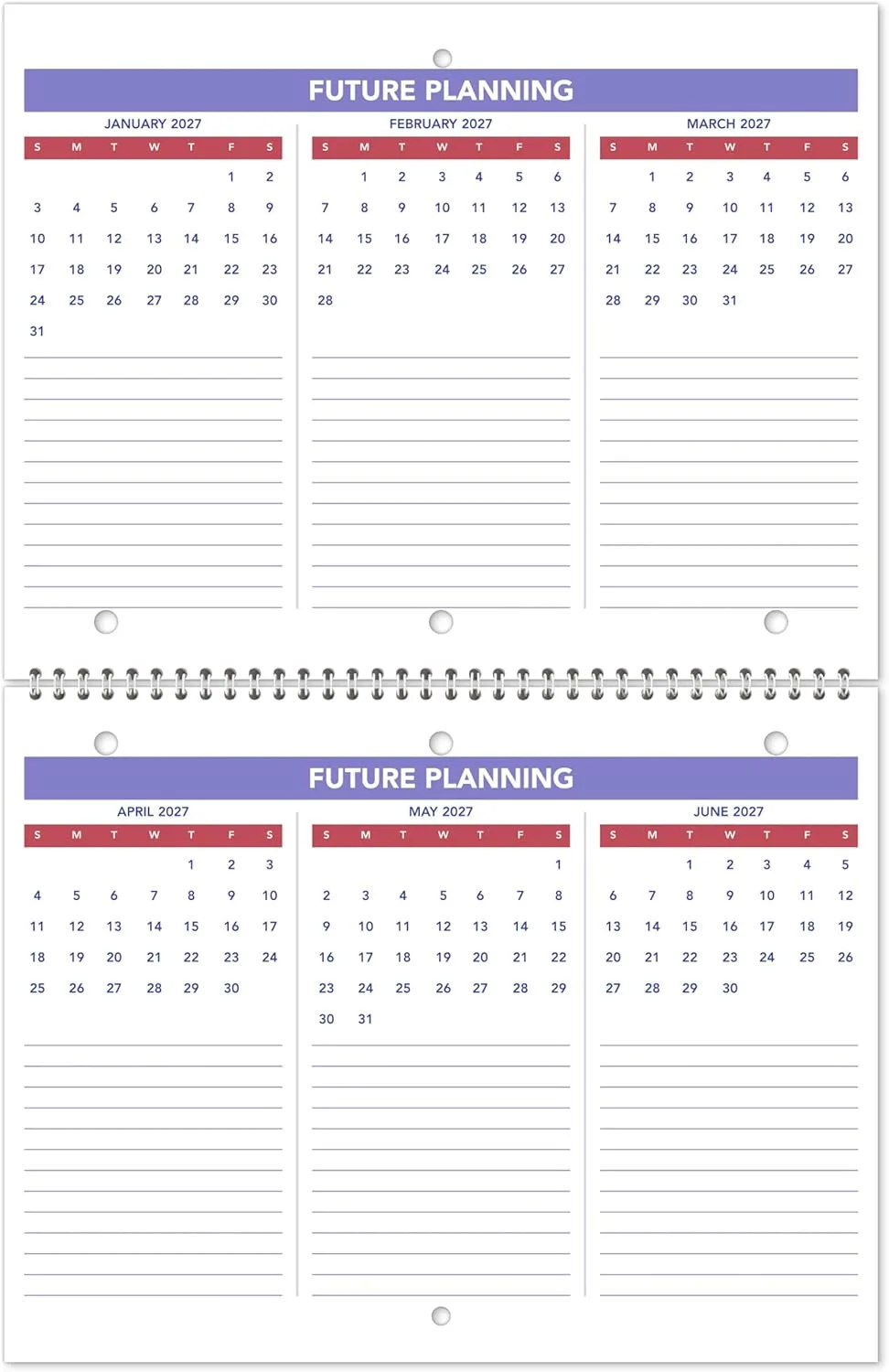 AT-A-GLANCE Wall Calendar, 8.5 x 11, Small, Monthly Unruled Blocks