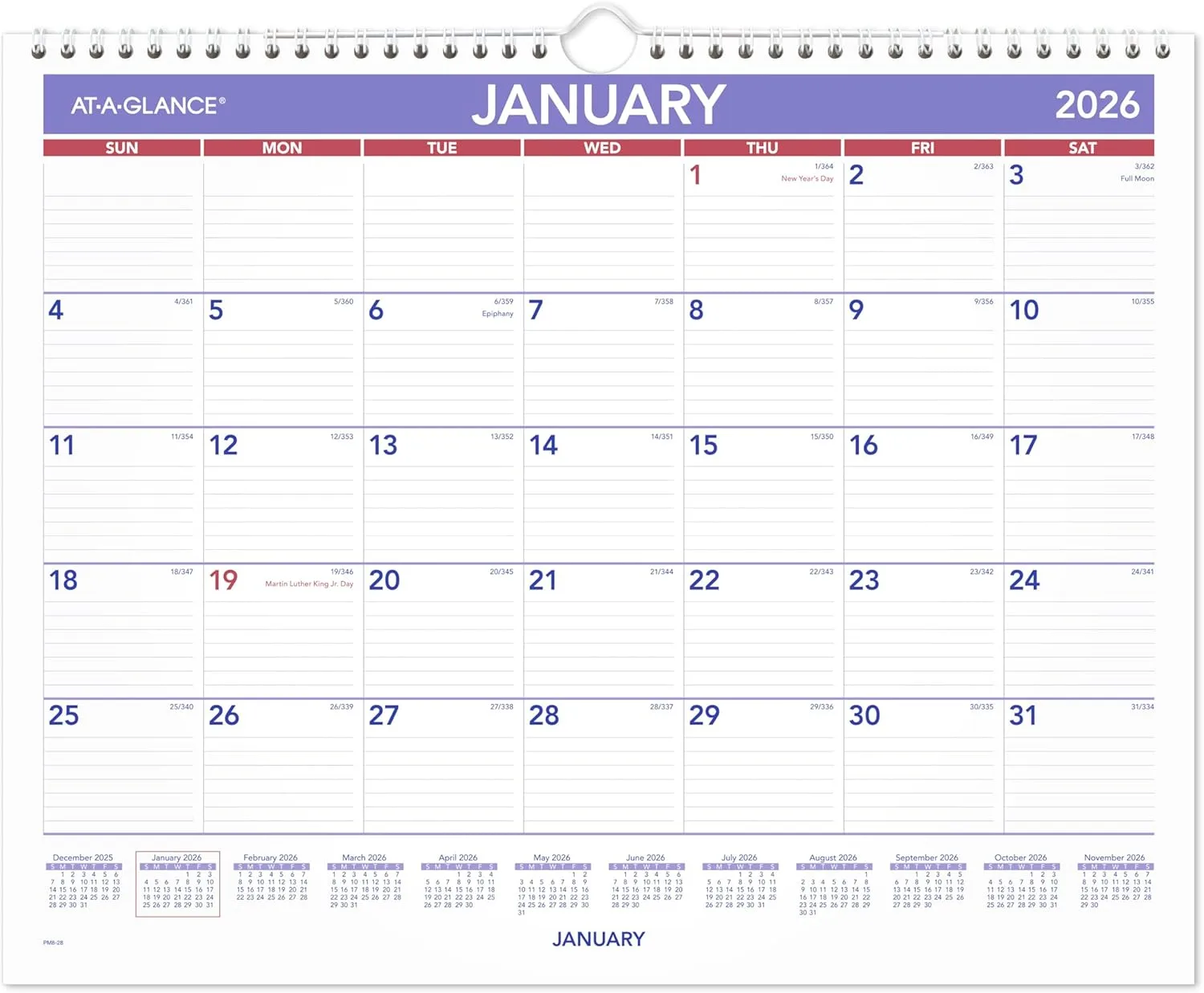 AT-A-GLANCE Monthly Wall Calendar