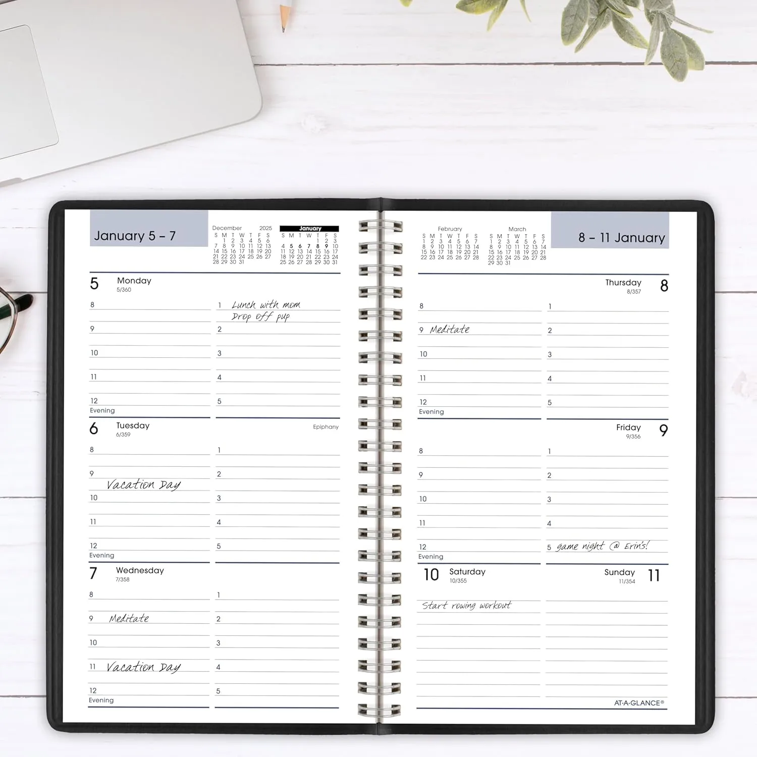 AT-A-GLANCE 2026 Appointment Book Planner, Weekly, 5" x 8", Small, DayMinder, Black (G2000026) 2026 New Edition