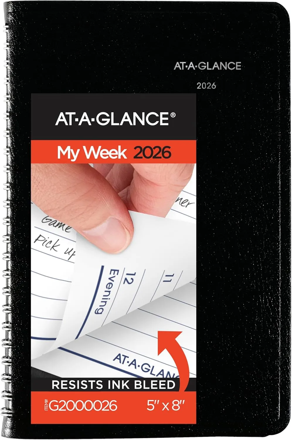 AT-A-GLANCE 2026 Appointment Book Planner, Weekly, 5" x 8", Small, DayMinder, Black (G2000026) 2026 New Edition