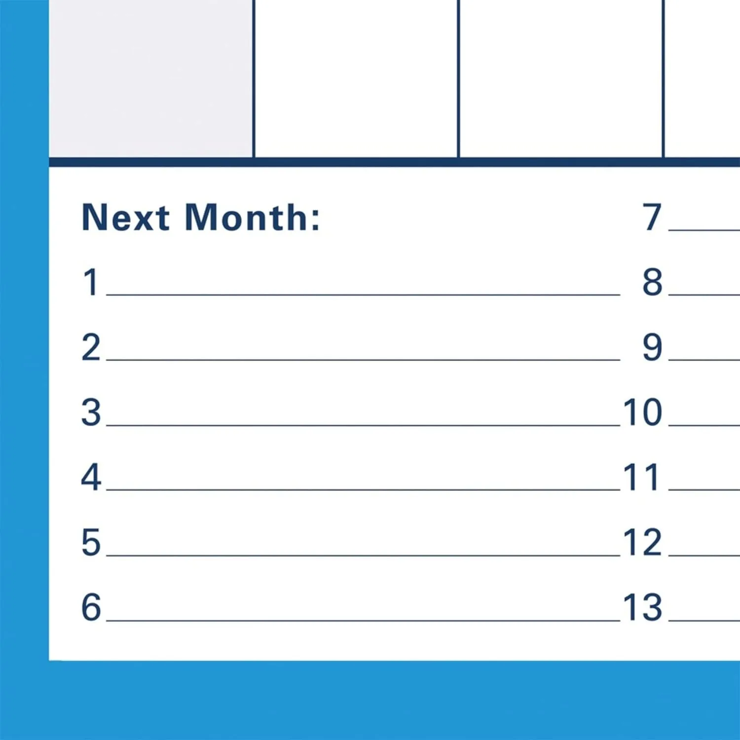 AT-A-GLANCE PM23928 90/120-Day Undated Horizontal Erasable Wall Planner, 36 x 24, White/Blue