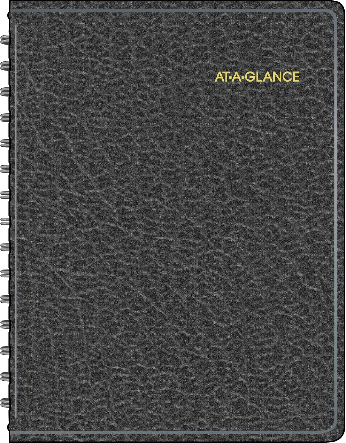 AT-A-GLANCE 4-Person Undated Daily Appointment Book, 8.5 x 11, Black Simulated Leather
