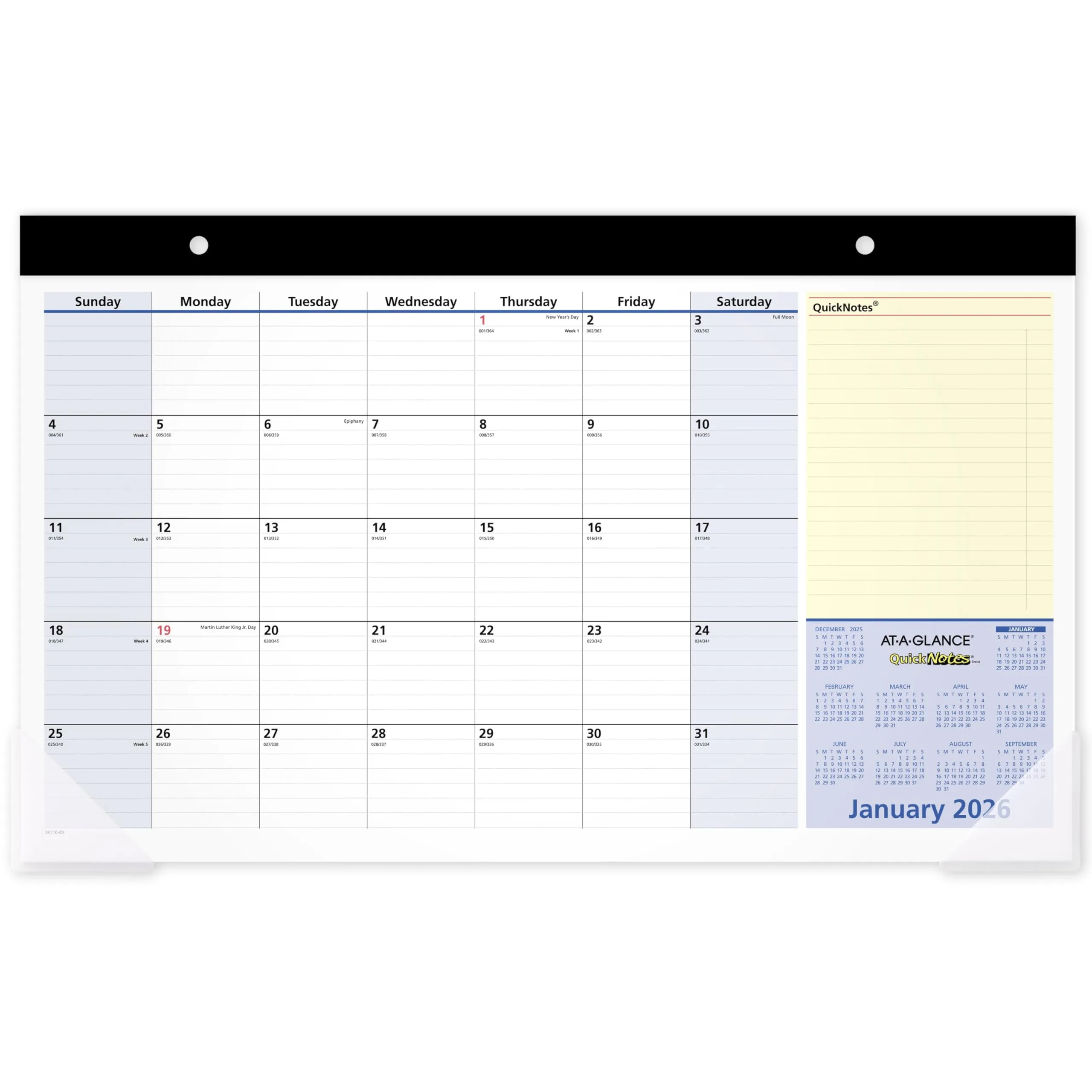 AT-A-GLANCE QuickNotes Monthly Desk Pad Calendar