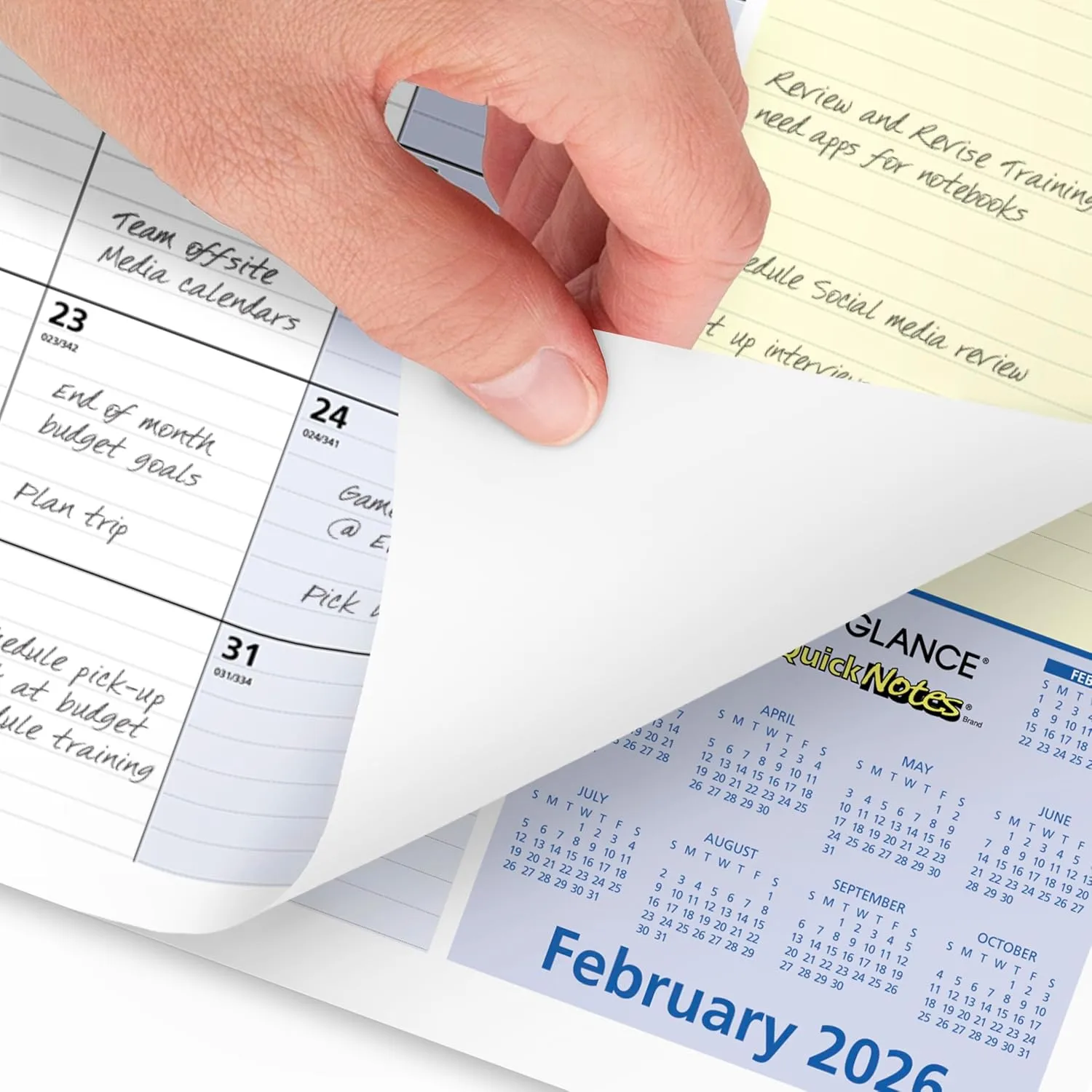 AT-A-GLANCE QuickNotes Monthly Desk Pad Calendar