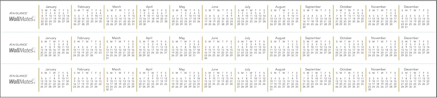 AT-A-GLANCE AW602028 WallMates Self-Adhesive Dry Erase Monthly Planning Surface, 36 x 24, Gray/White/Orange