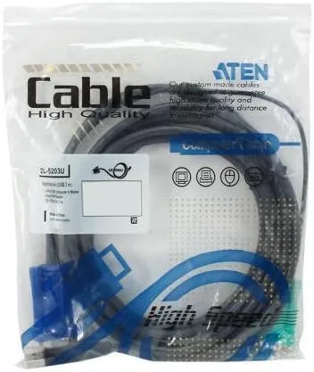 ATEN USB KVM Cable, SPHD-15 Male to VGA and USB A 2L5203U, 10 Feet