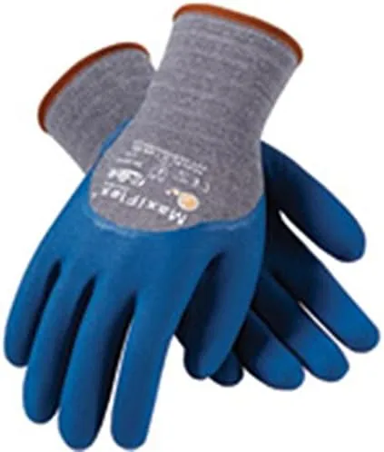 ATG Maxiflex Comfort 34-9025/M Knit Cotton/Nylon Nitrile Foam Gloves, Gray, Medium