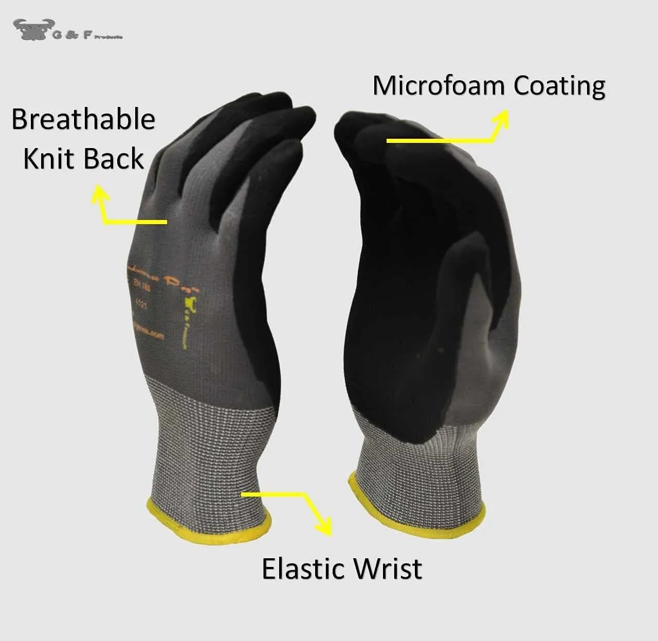 Endurance Pro Seamless Knit Nylon Gloves with Micro-Foam Nitrile Grip