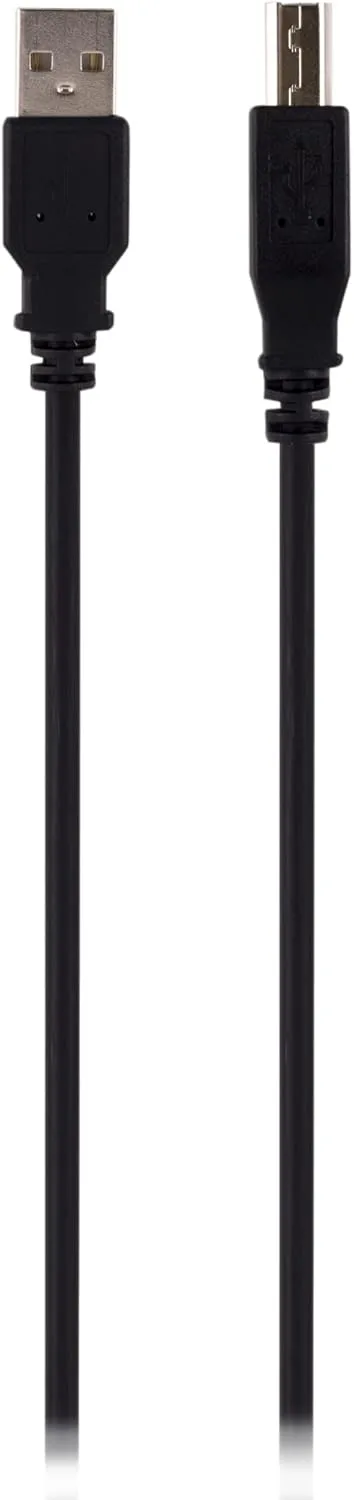 Ativa USB 2.0 Printer Cable, 6ft, Black, 26855