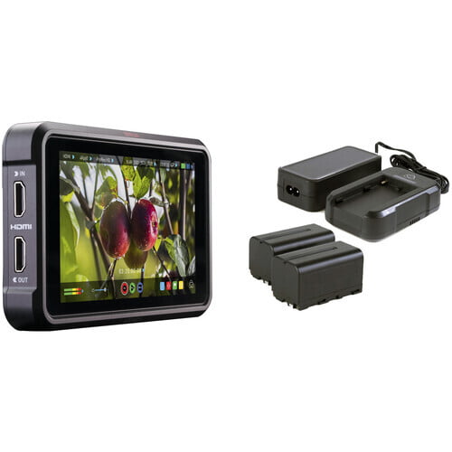 Atomos Ninja V 5" 4K HDMI Recording Monitor Kit with 2 L-Series Batteries, Charger and Power Adapter