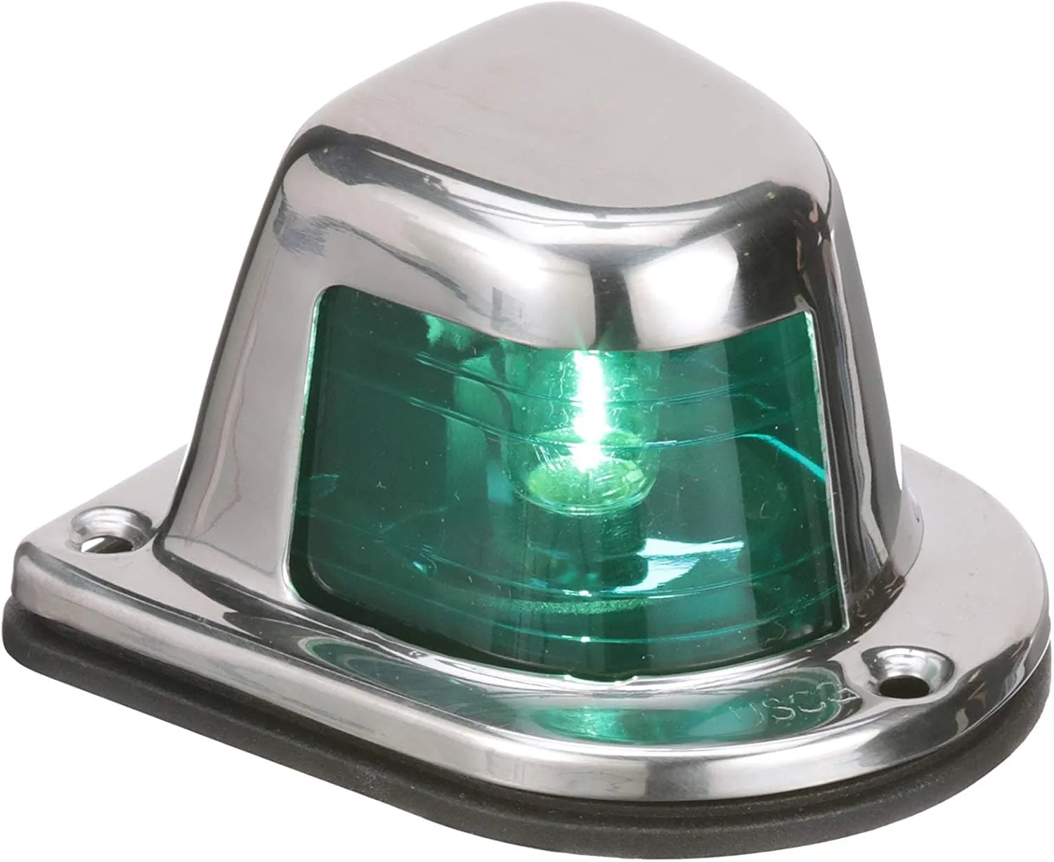 ATTWOOD 1-Mile Deck Mount Sidelight - 12V - Stainless Steel Housing