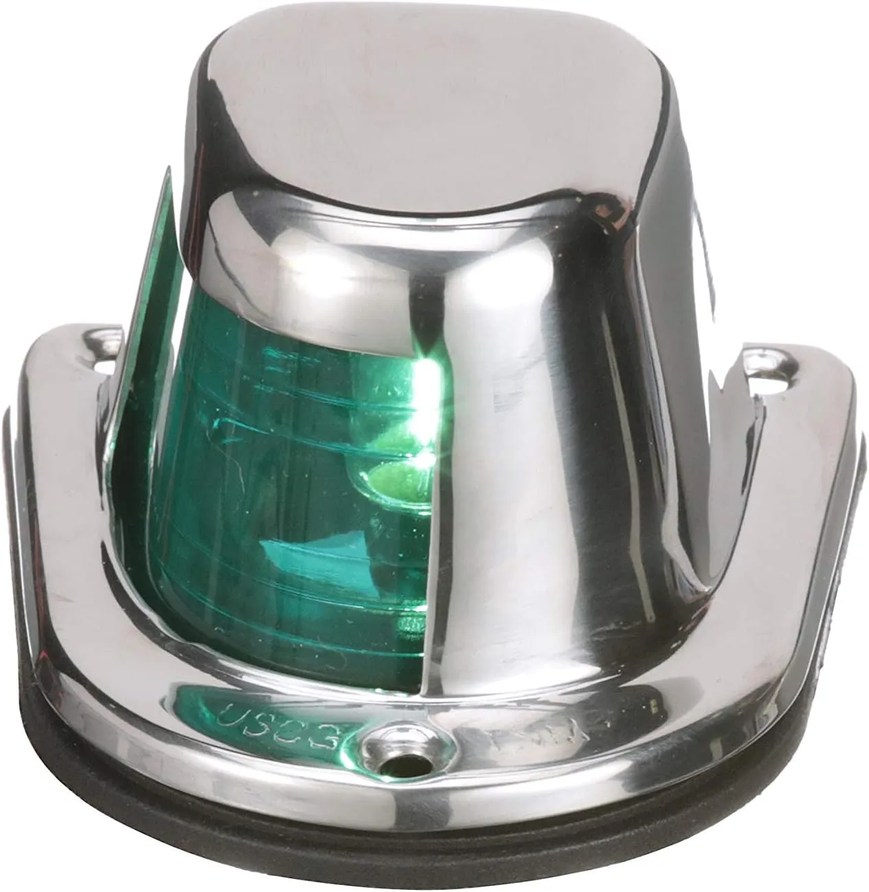 ATTWOOD 1-Mile Deck Mount Sidelight - 12V - Stainless Steel Housing