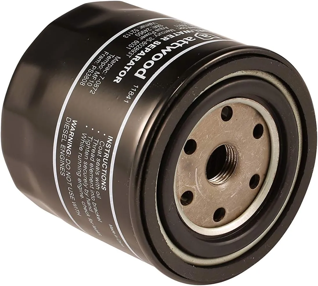 Attwood 11841-4 Universal 10-Micron Fuel/Water Separator Filter with Double Gasket, Unspecified