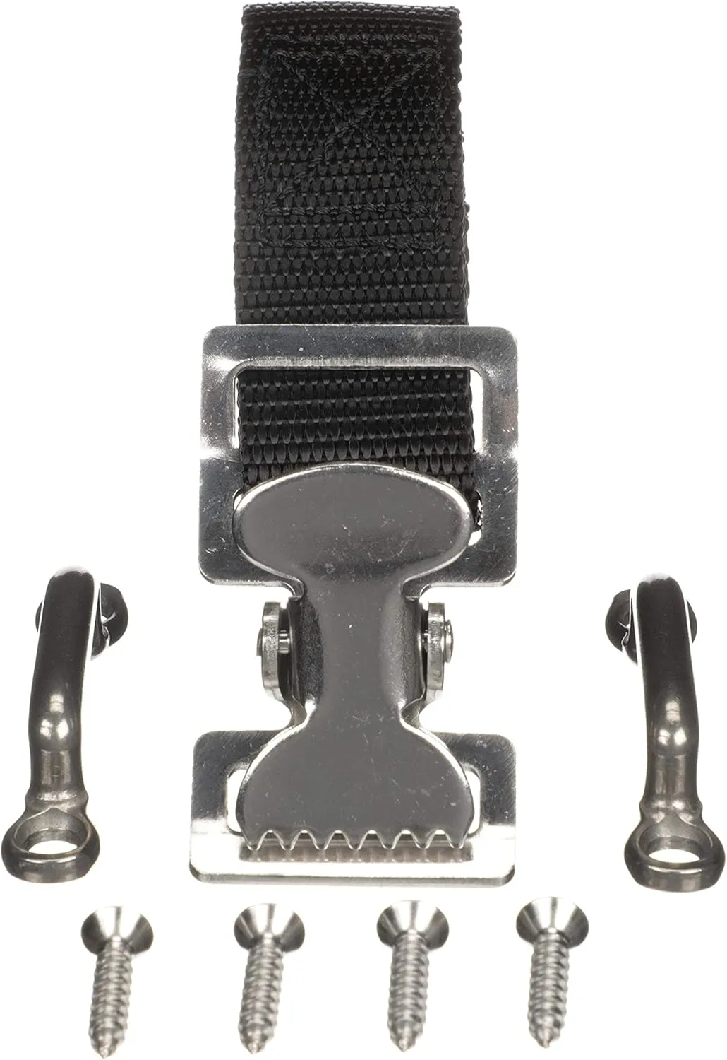 Attwood 11526-3 Fuel Tank Strap Set, for 3-6-Gallon Tanks, 1-Inch-Wide White Nylon Strap with Snap and Buckle, 48 Inches Long